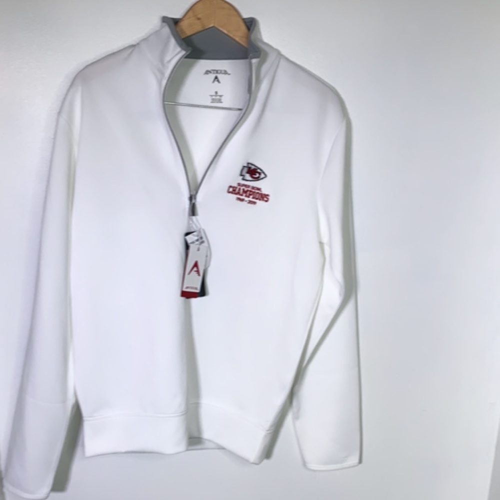 New Men’s White Antigua Leader Pullover Size Small